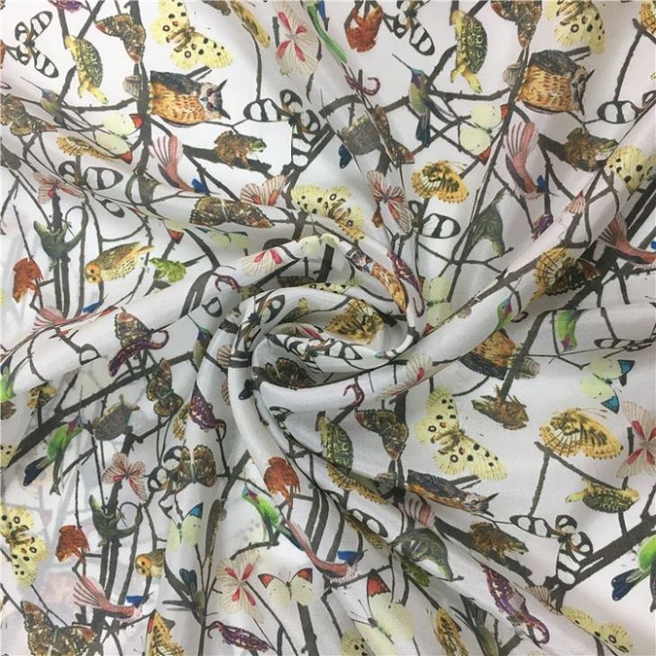 Digital Printed Silk Habotai Fabric
