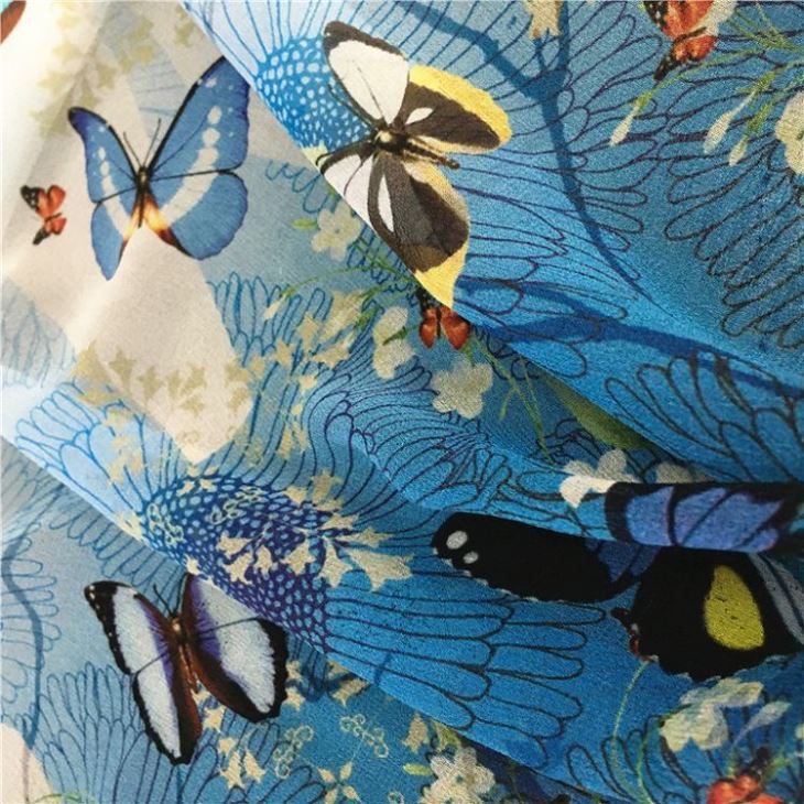 Digital Printing On Silk Chiffon Fabric